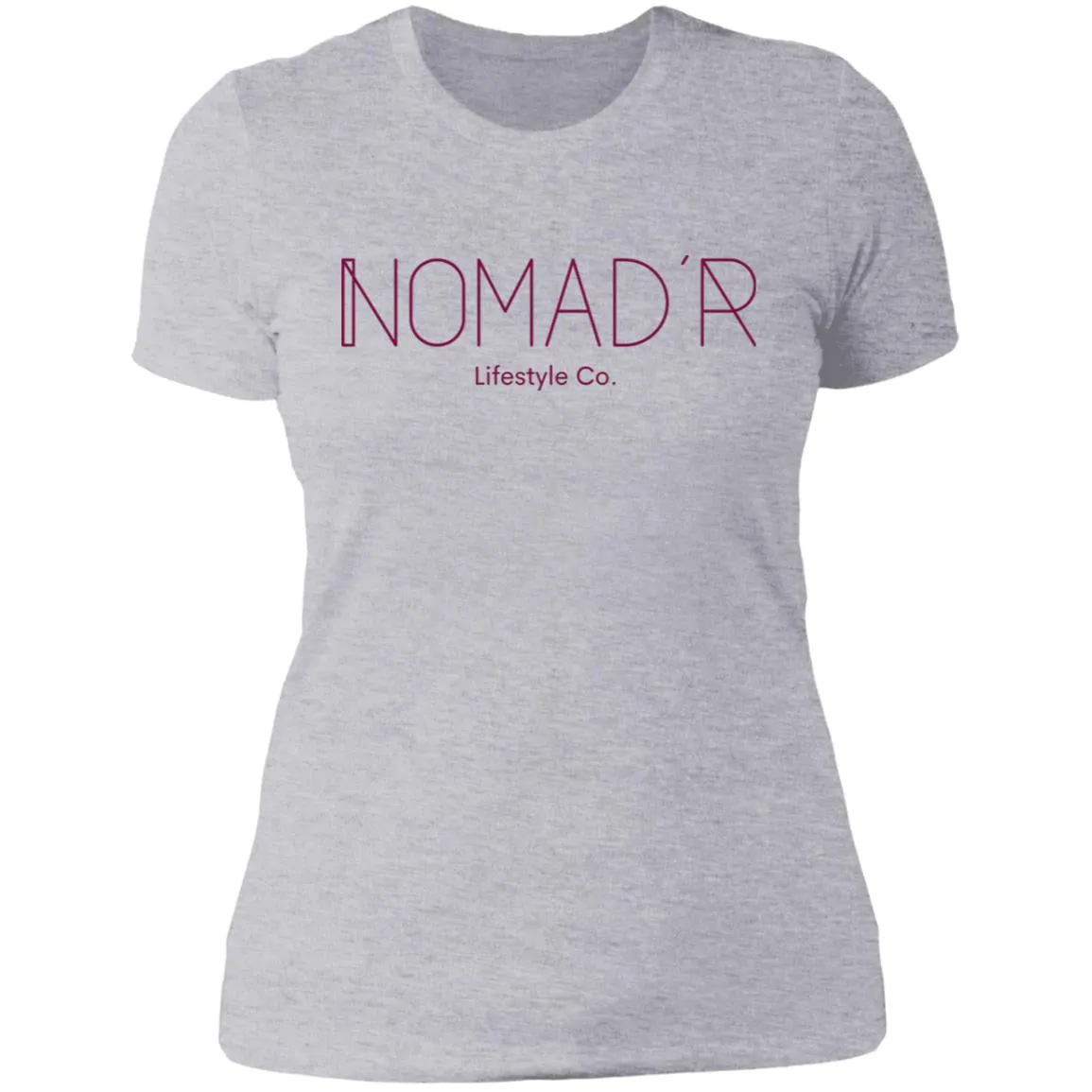 "NOMAD'R- BURGUNDY" Ladies' Boyfriend T-Shirt