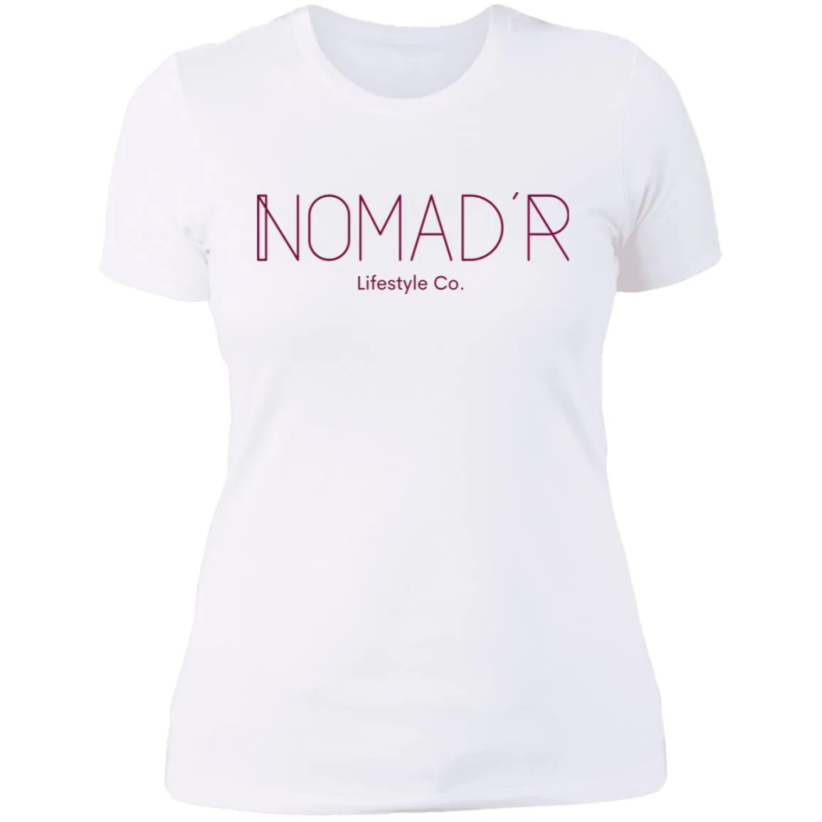 "NOMAD'R- BURGUNDY" Ladies' Boyfriend T-Shirt