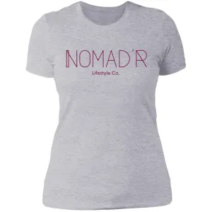 "NOMAD'R- BURGUNDY" Ladies' Boyfriend T-Shirt
