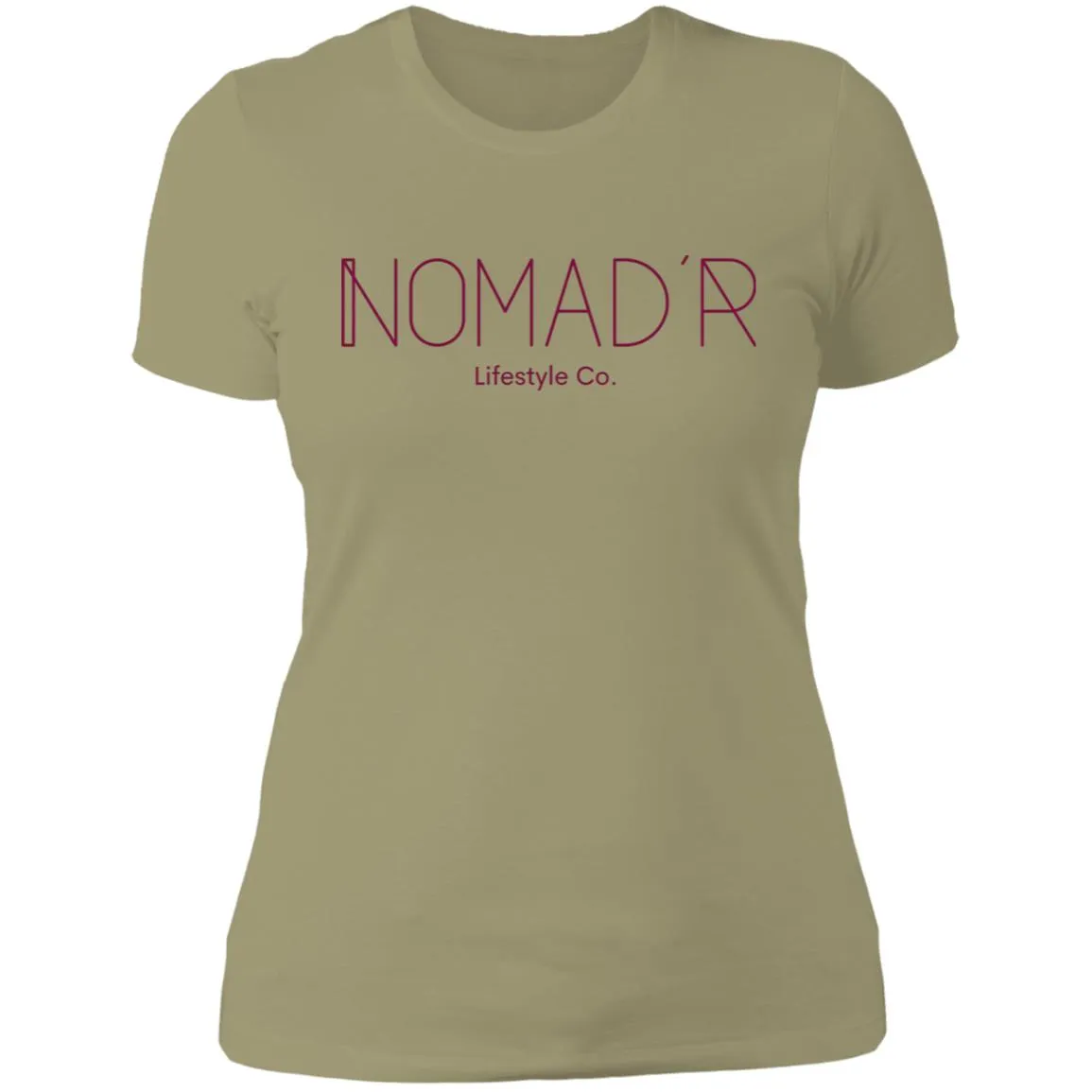 "NOMAD'R- BURGUNDY" Ladies' Boyfriend T-Shirt