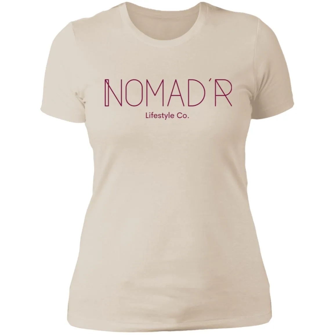 "NOMAD'R- BURGUNDY" Ladies' Boyfriend T-Shirt