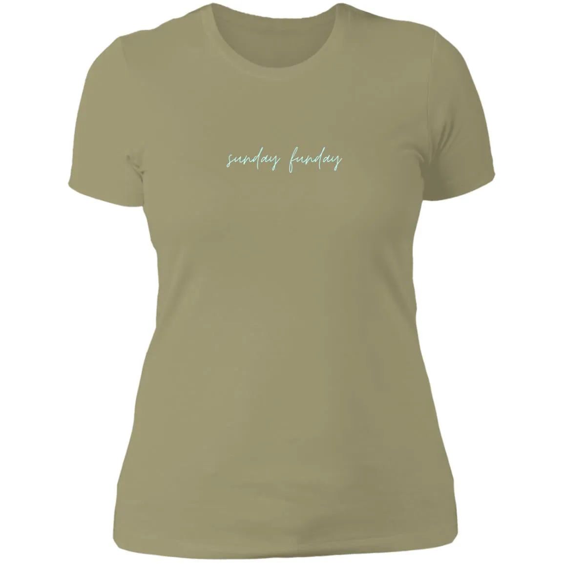"Sunday Funday- AQUA" Ladies' Boyfriend T-Shirt