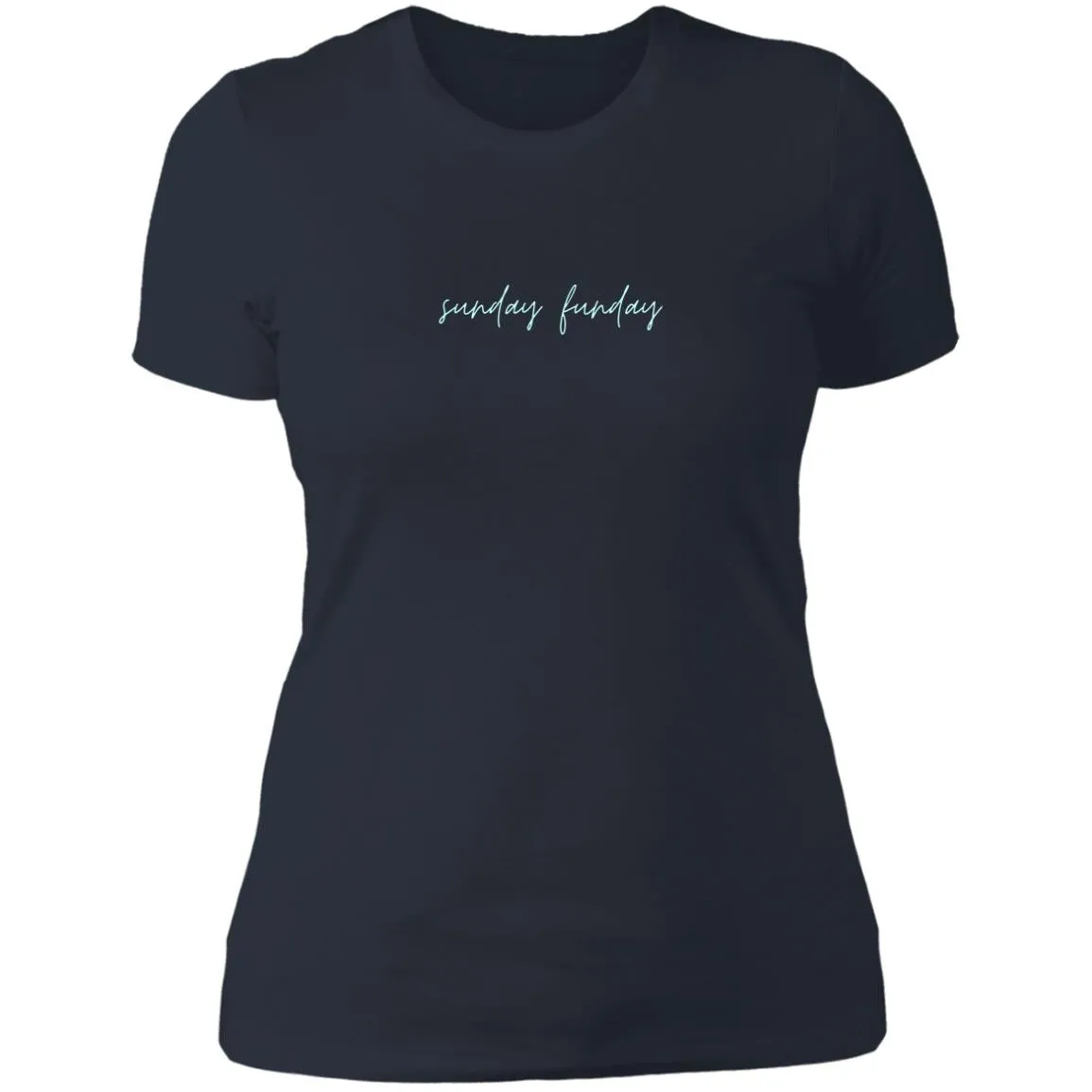 "Sunday Funday- AQUA" Ladies' Boyfriend T-Shirt