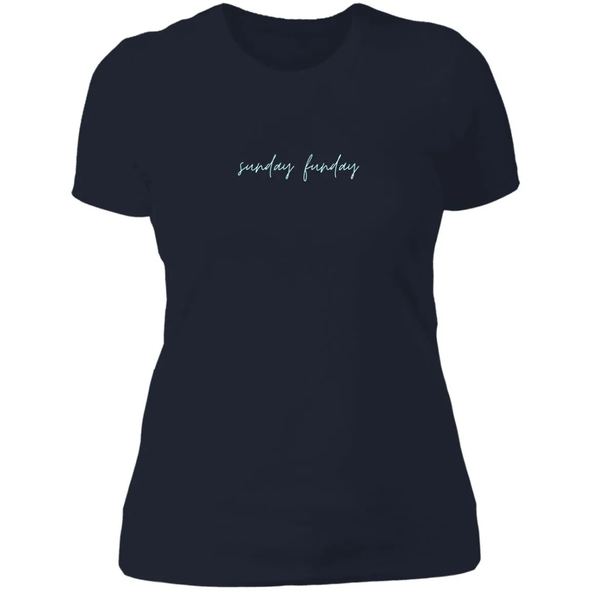 "Sunday Funday- AQUA" Ladies' Boyfriend T-Shirt