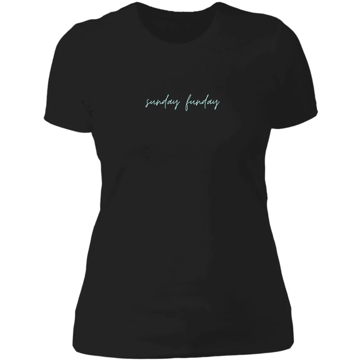 "Sunday Funday- AQUA" Ladies' Boyfriend T-Shirt