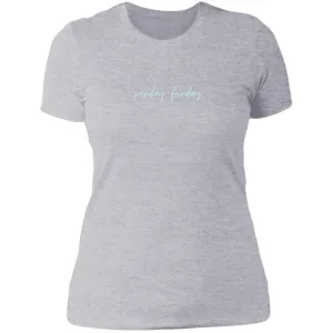 "Sunday Funday- AQUA" Ladies' Boyfriend T-Shirt