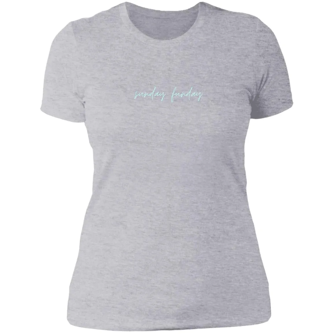"Sunday Funday- AQUA" Ladies' Boyfriend T-Shirt