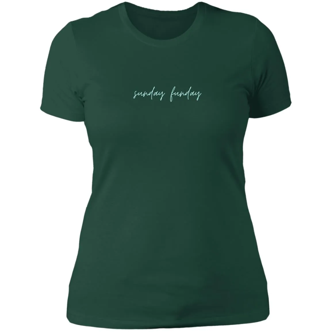 "Sunday Funday- AQUA" Ladies' Boyfriend T-Shirt