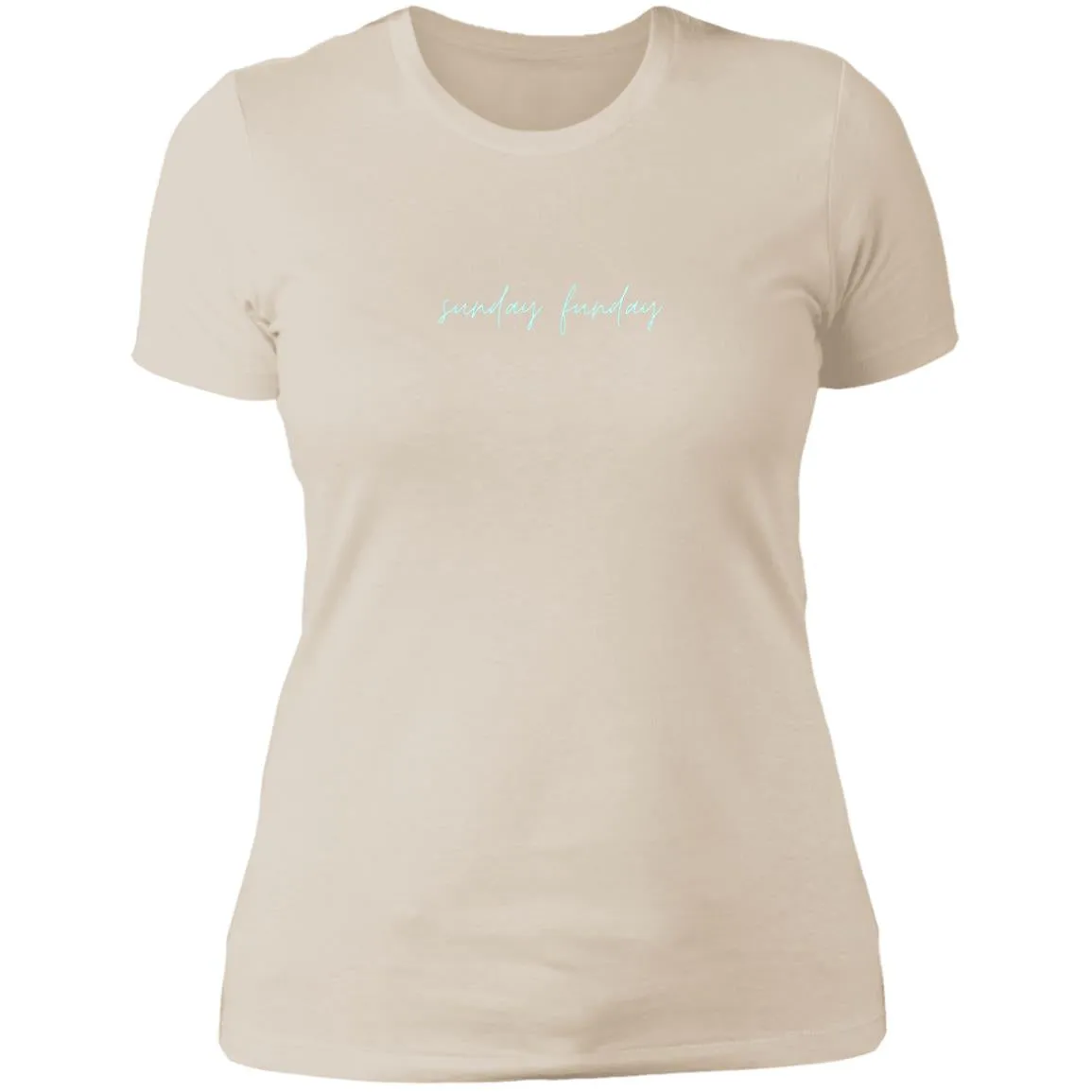 "Sunday Funday- AQUA" Ladies' Boyfriend T-Shirt