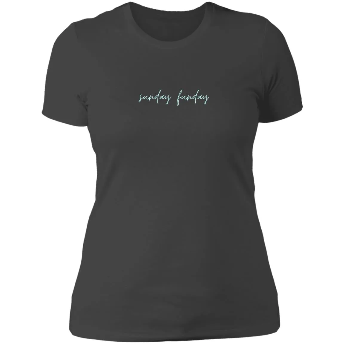 "Sunday Funday- AQUA" Ladies' Boyfriend T-Shirt