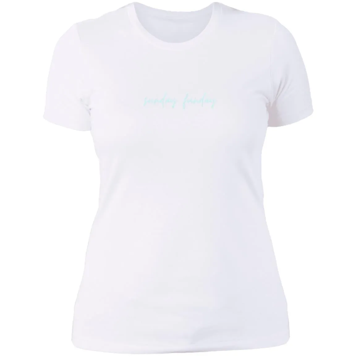 "Sunday Funday- AQUA" Ladies' Boyfriend T-Shirt