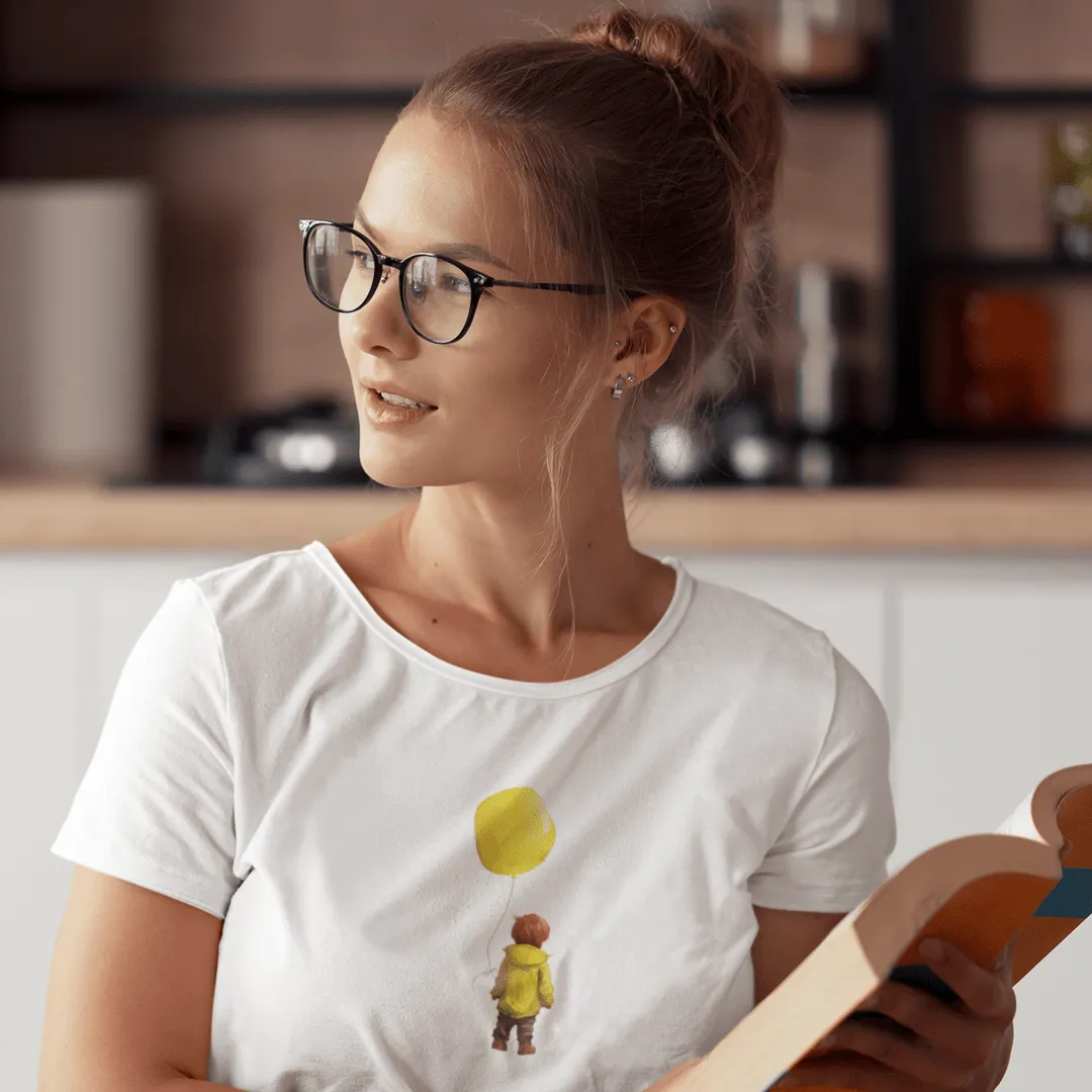 "Yellow Balloon" Custom T-Shirt for Women