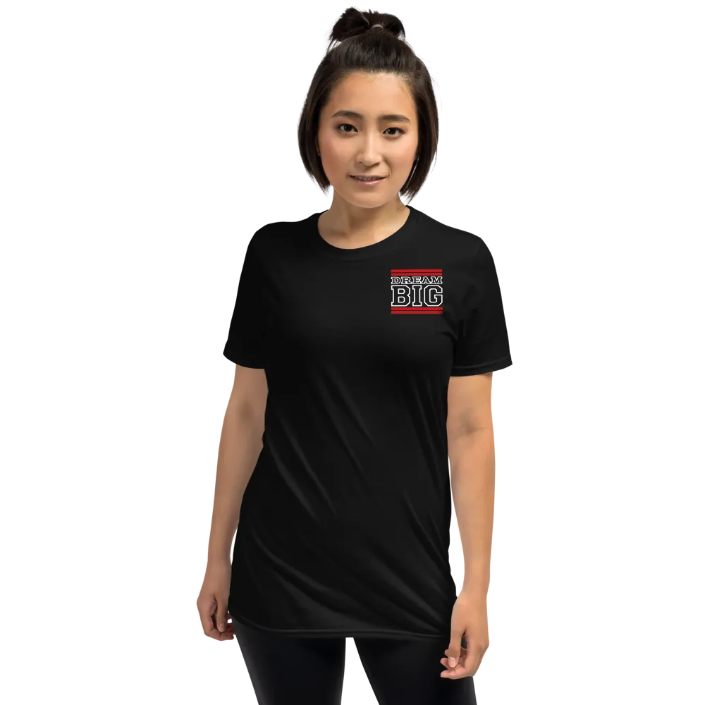 Red and White Dream Big Lifestyle Short-Sleeve Unisex T-Shirt