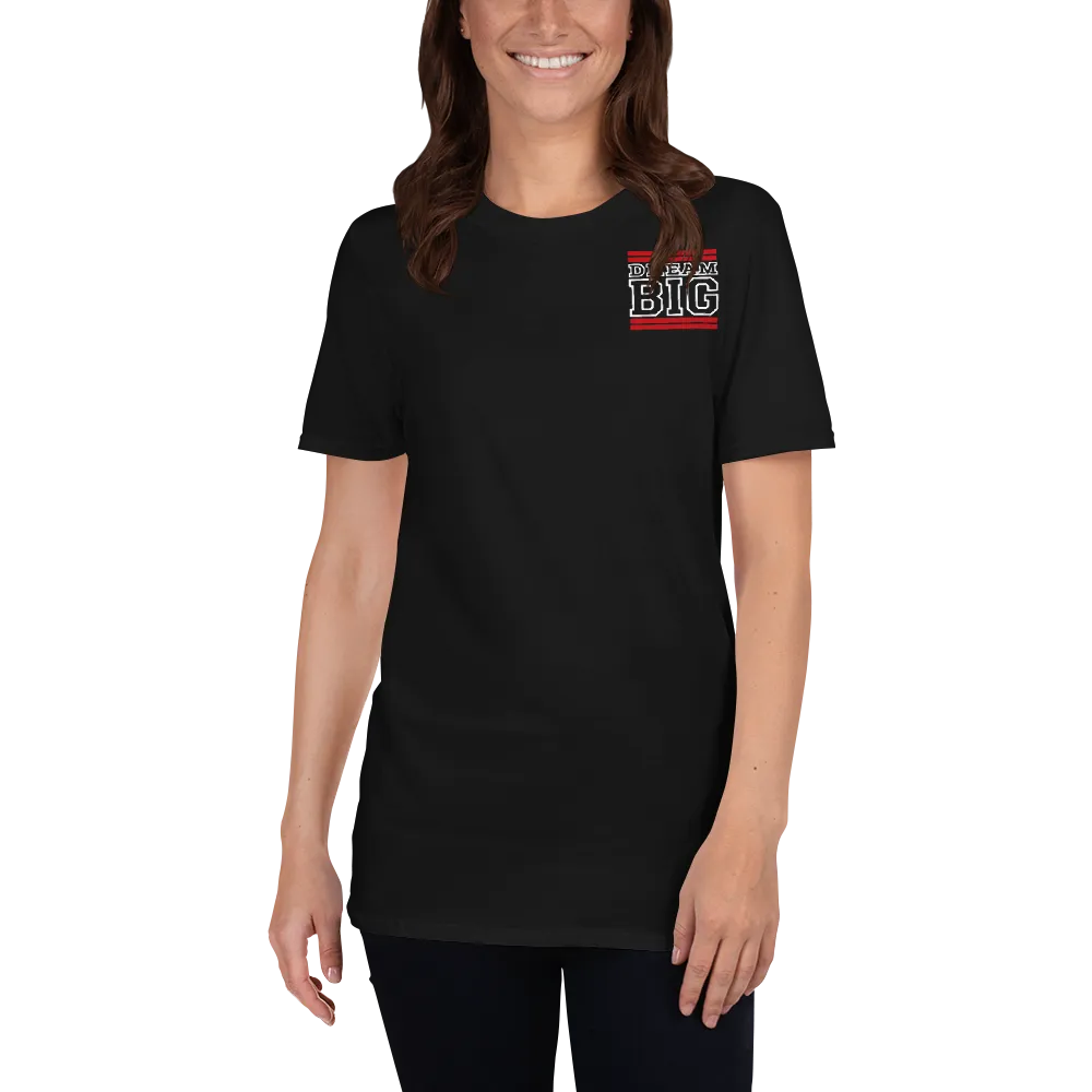 Red and White Dream Big Lifestyle Short-Sleeve Unisex T-Shirt