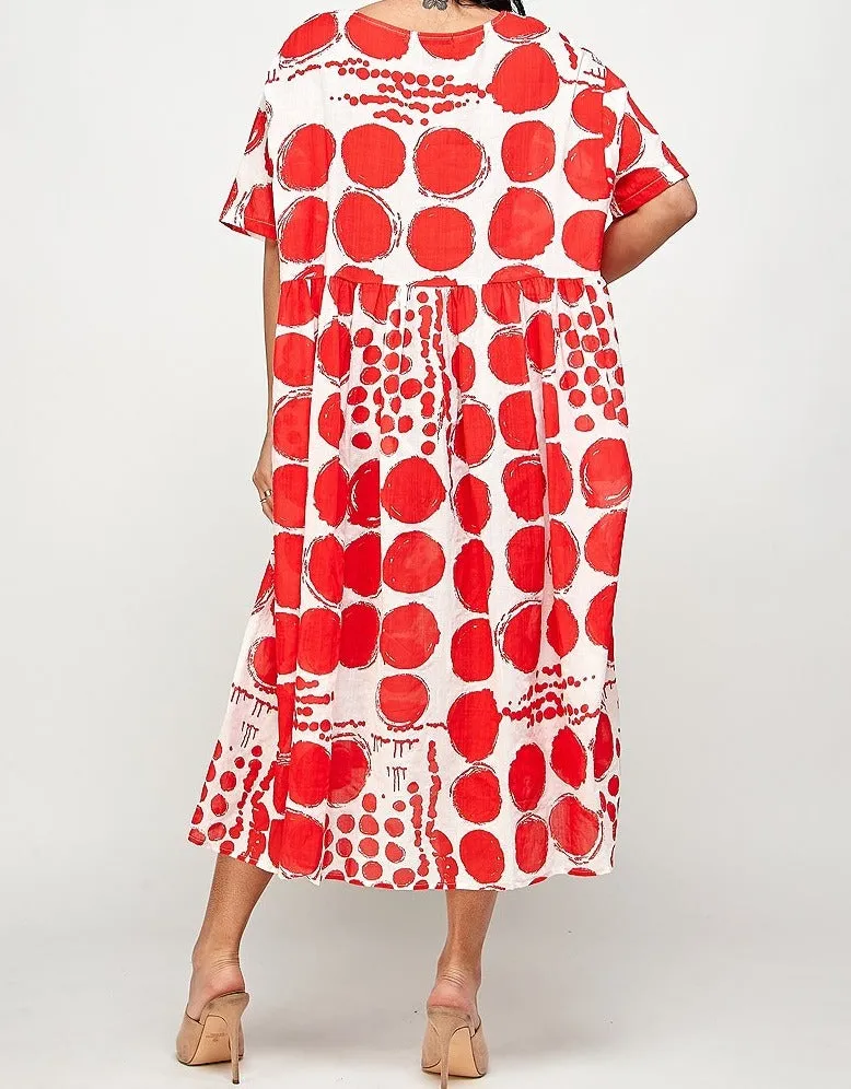 Red White Polka Dot Dress