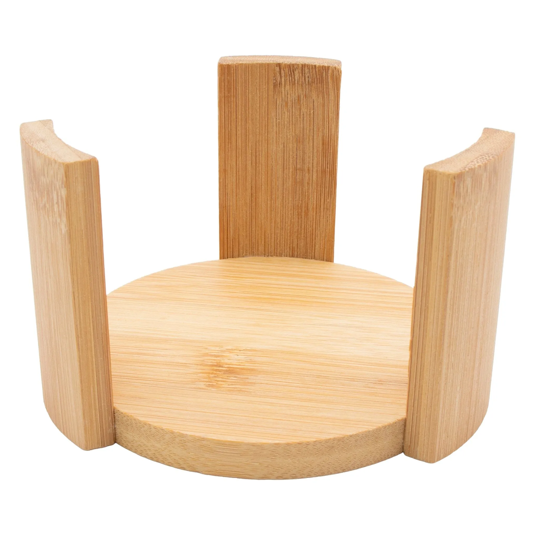 Regent Bamboo Round Coasters With Slots In Holder 6 Piece Set 30254
