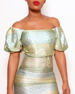 Sage Me, Please Polka Dot Dress