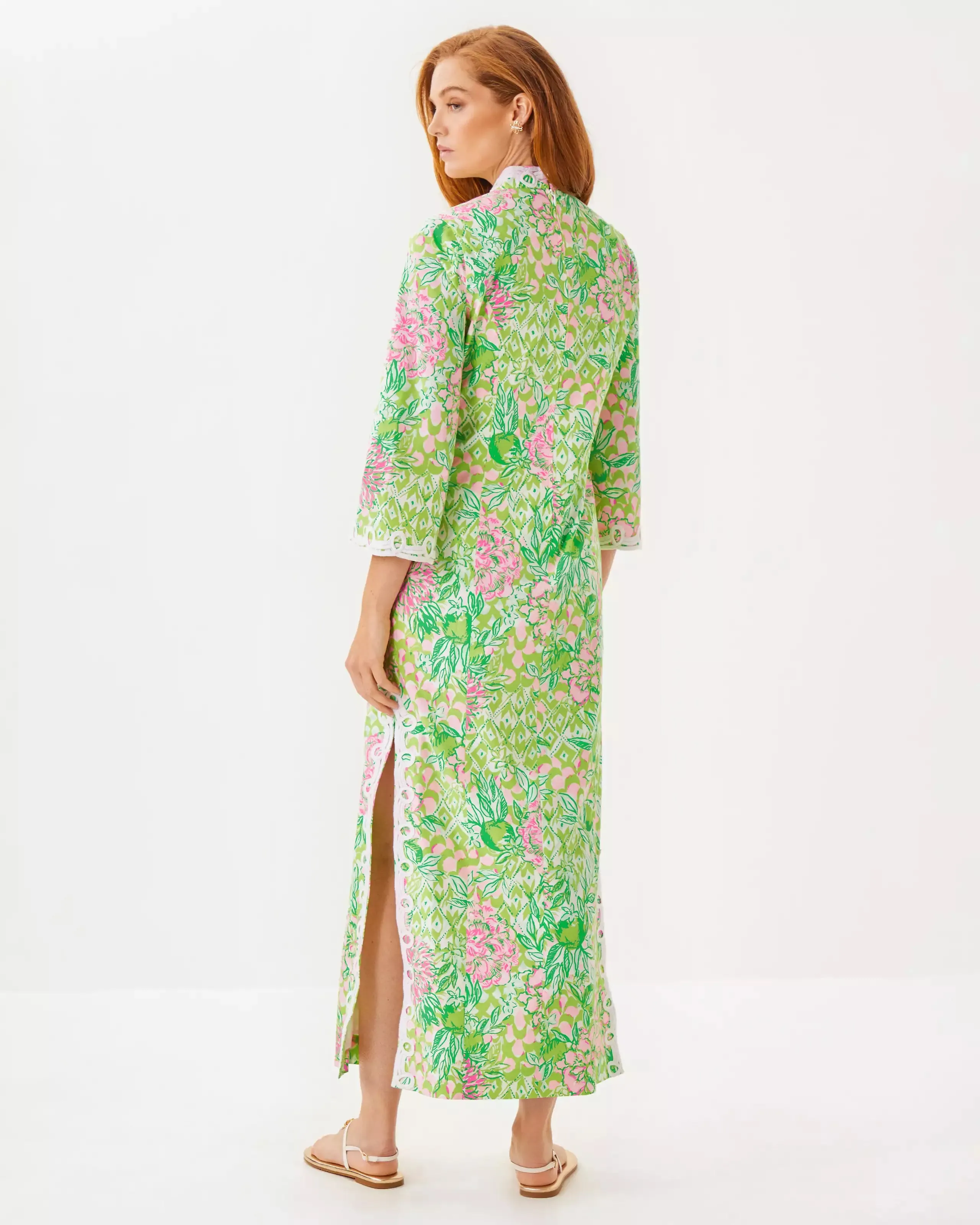 Shealyn 3/4 Sleeve Stretch Maxi Caftan (Feeling Good)