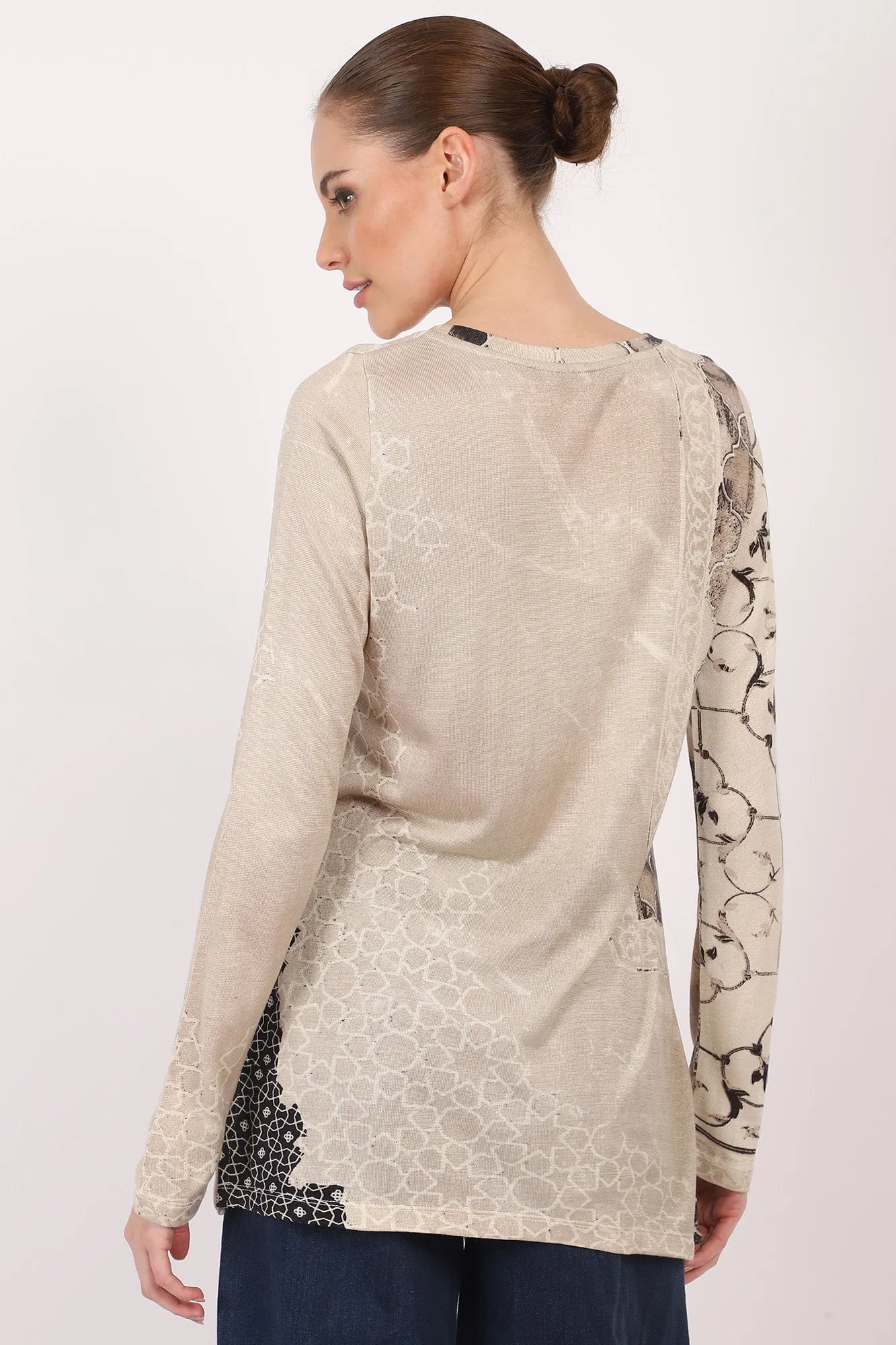 Silk Cashmere - Royal Filigree Top