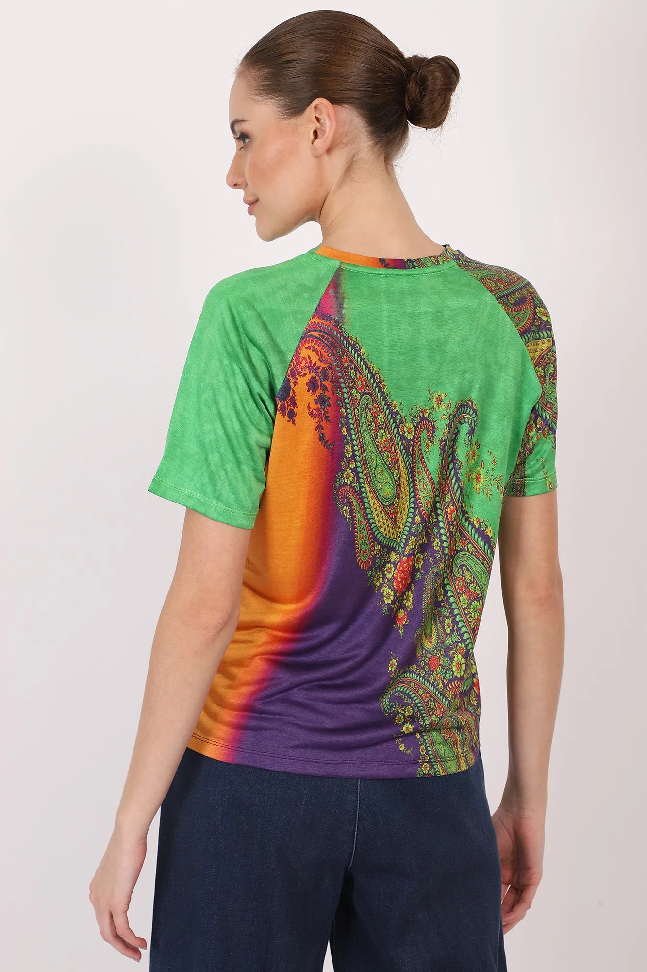 Silk - Colour Burst Paisley Top