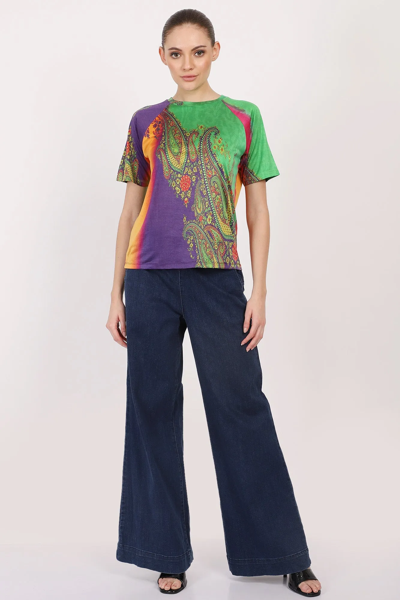 Silk - Colour Burst Paisley Top