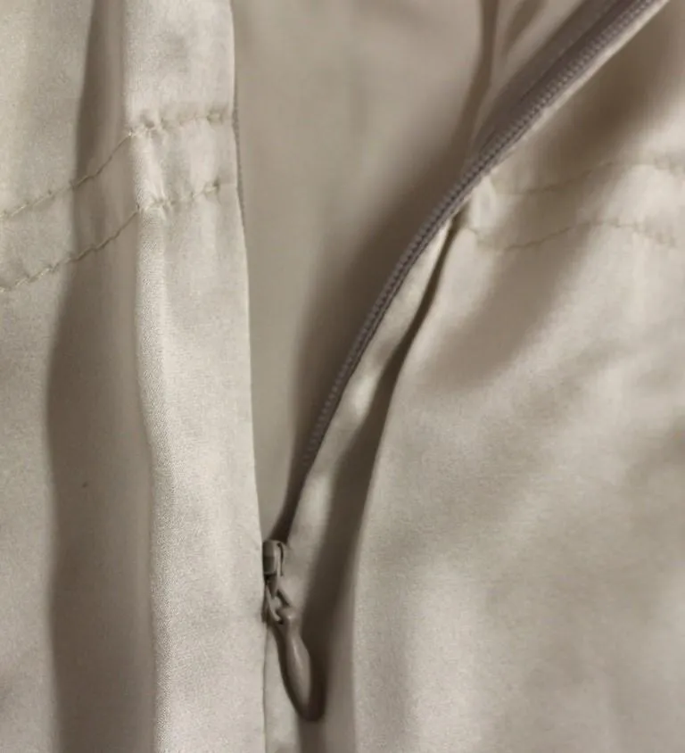 Silver Sleeveless Silk Blouse