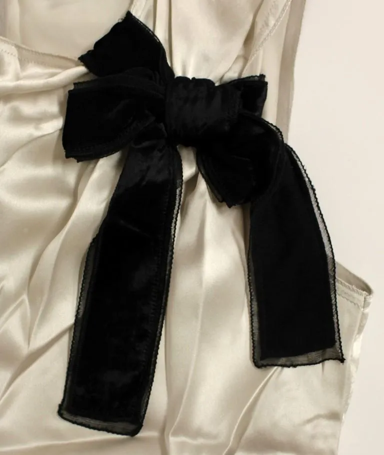 Silver Sleeveless Silk Blouse
