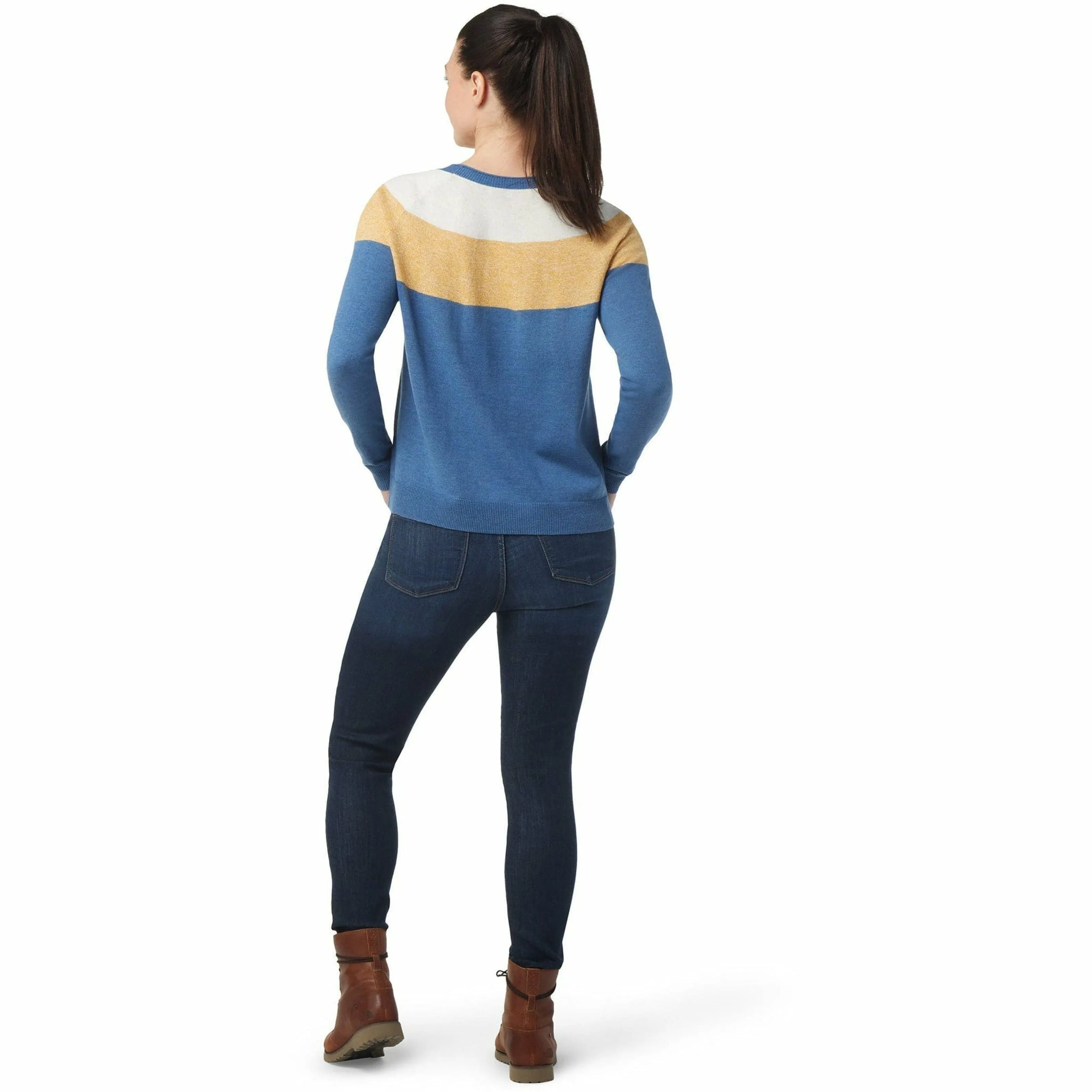 Smartwool Womens Edgewood Colorblock Crew Sweater