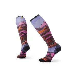 Smartwool Womens Ski Zero Cushion Floral Field Print OTC Socks