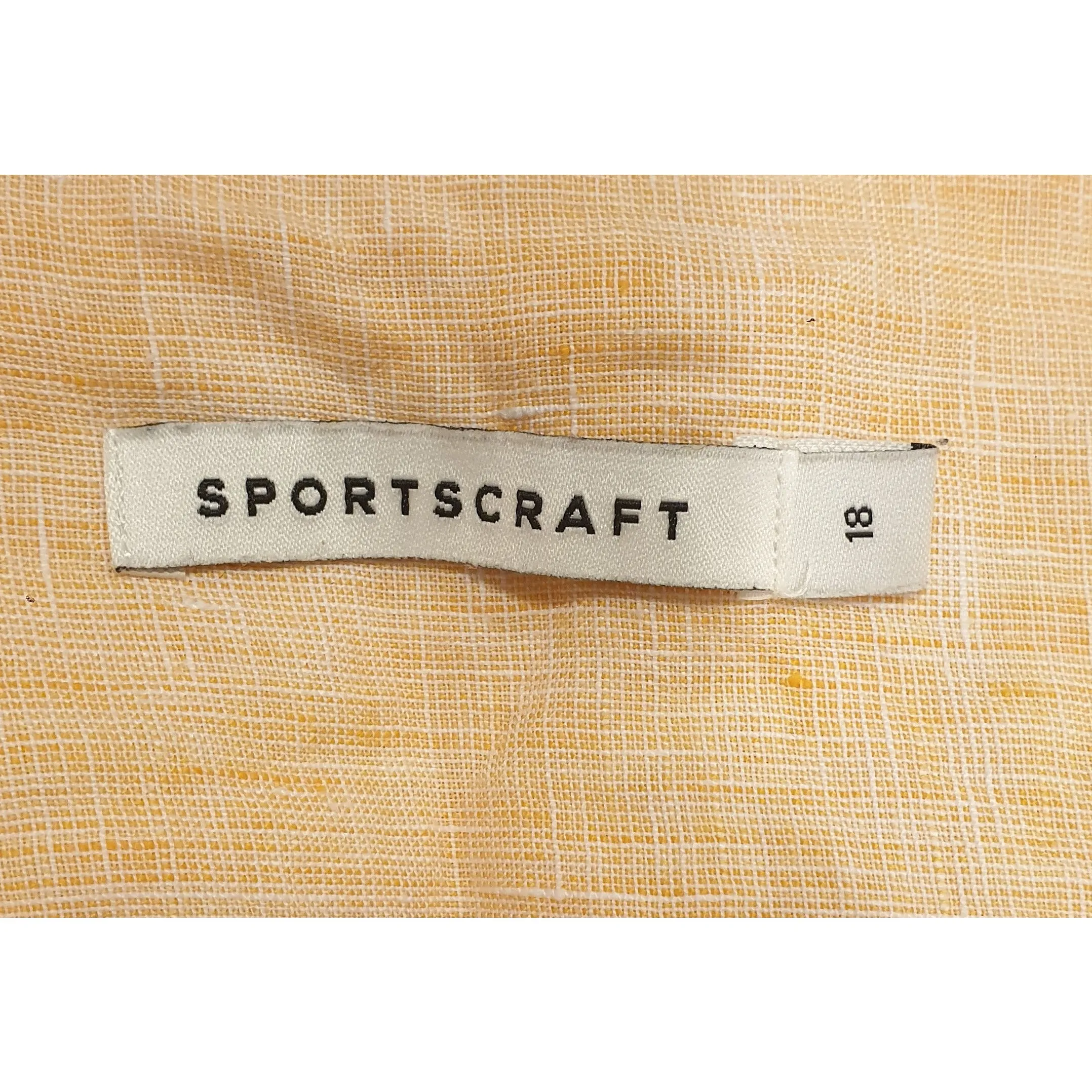 Sportscraft light orange/peach 100% linen shirt size 18 (fits sizes 16-18)