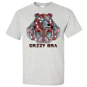 Stained Glass Cyborg Grizzly Bear GRZZY BRA Asst Colors T-shirt/tee