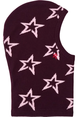 Star Print Wool Balaclava