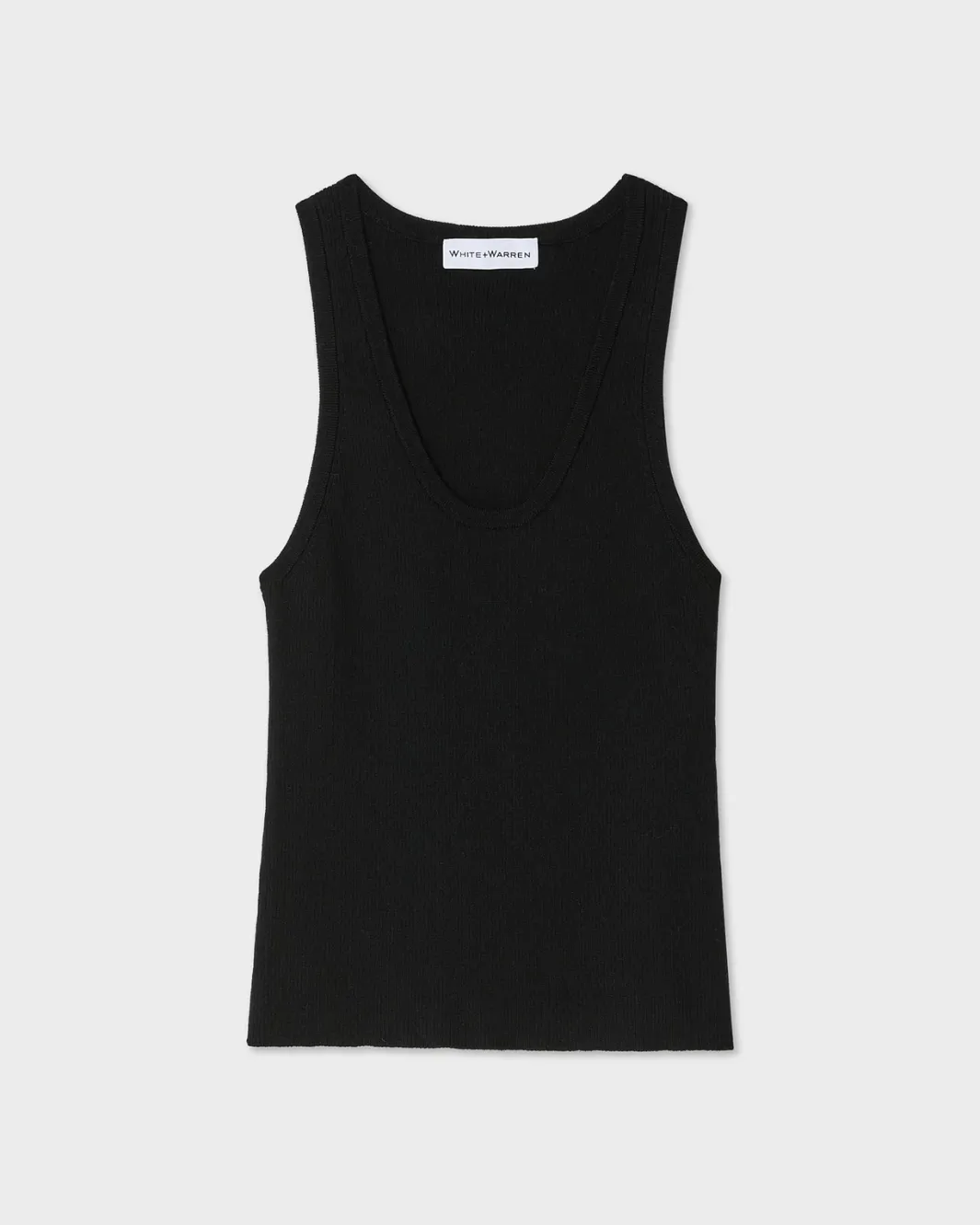 SUPERFINE MERINO RIBBED TANK TOP IN BLACK