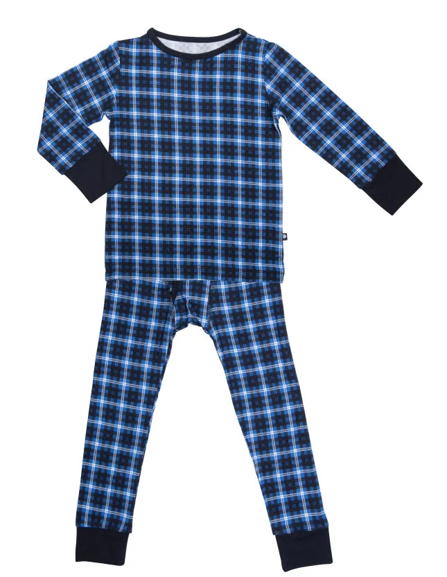 Sweet Bamboo Blue Plaid 2pc Pajama Set