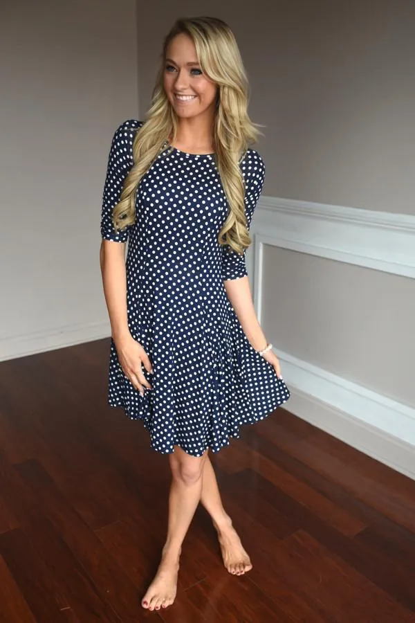 Swing My Way Polka Dot Dress