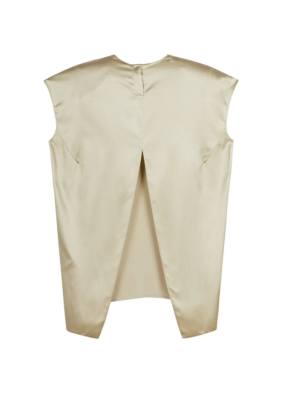 T-Shirt/JNBY Silk  Loose Fitting Cap-sleeved  T-Shirt