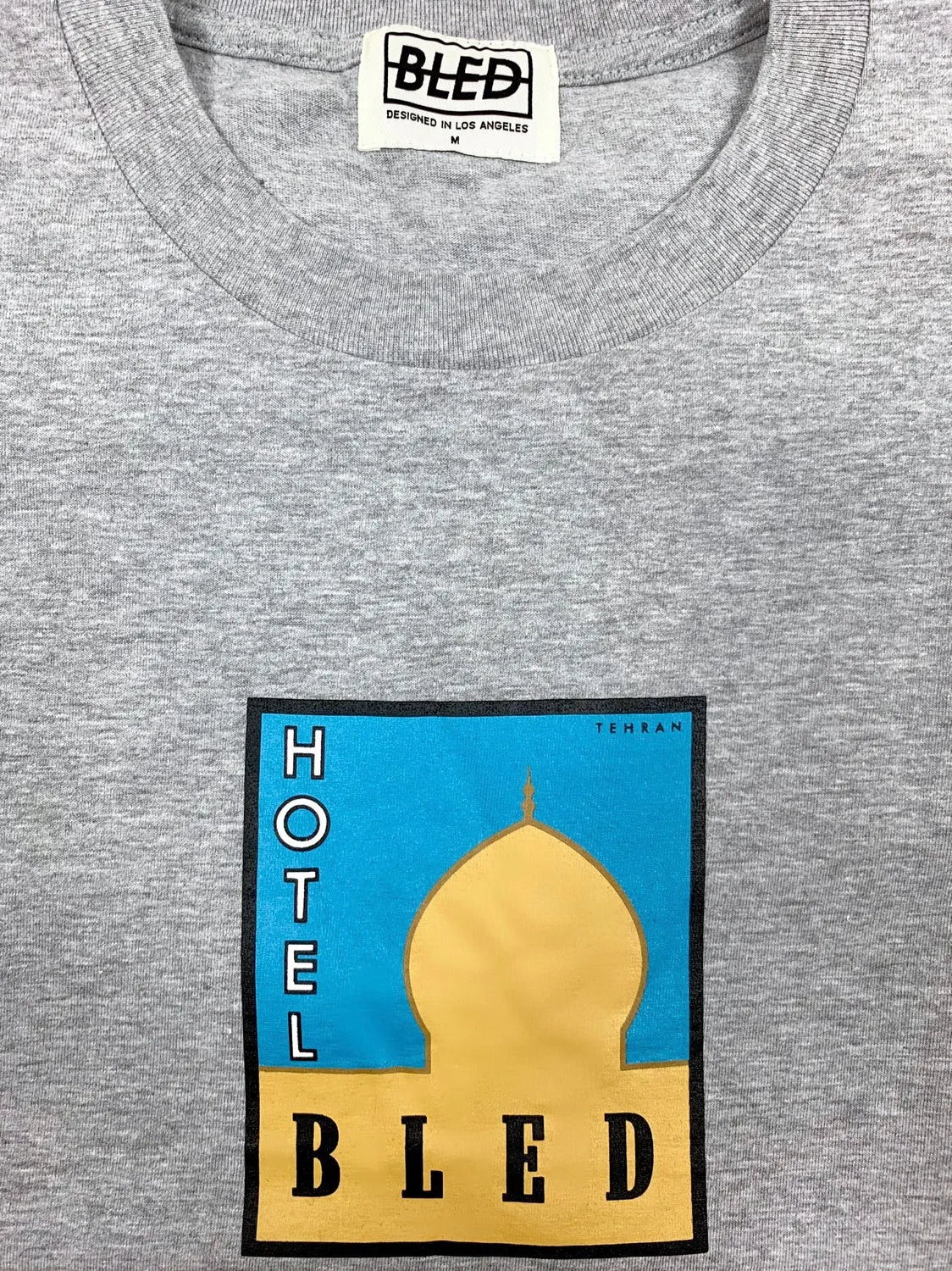 Tehran Hotel Travel Tee - Heather Grey