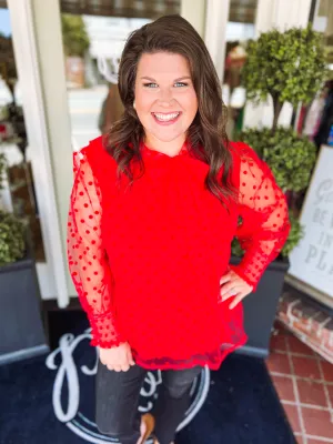 The Carson Polka Dot Top