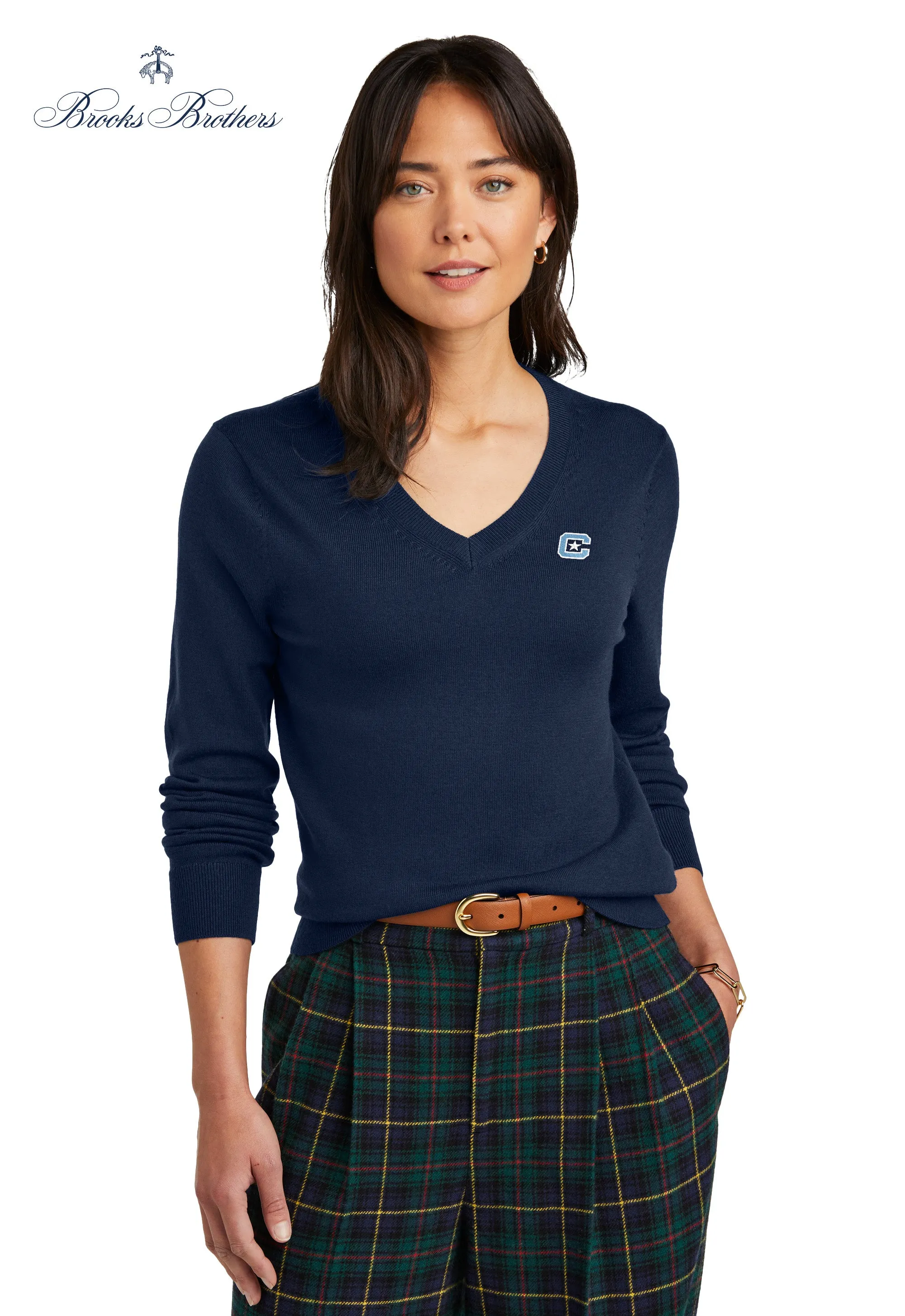 The Citadel, C Star, Brooks Brothers ® Women’s Washable Merino V-Neck Sweater