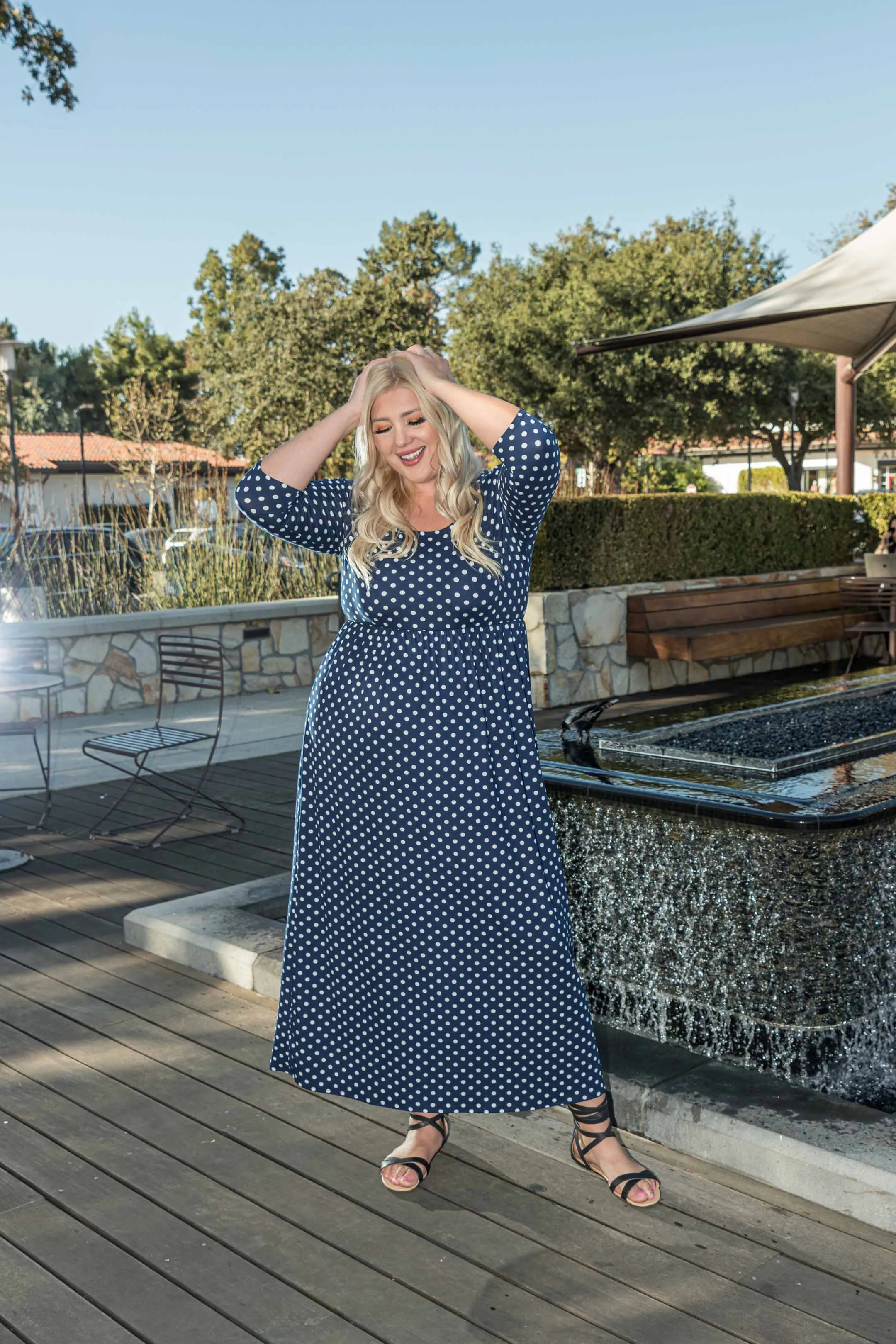 The Navy Dots Dress