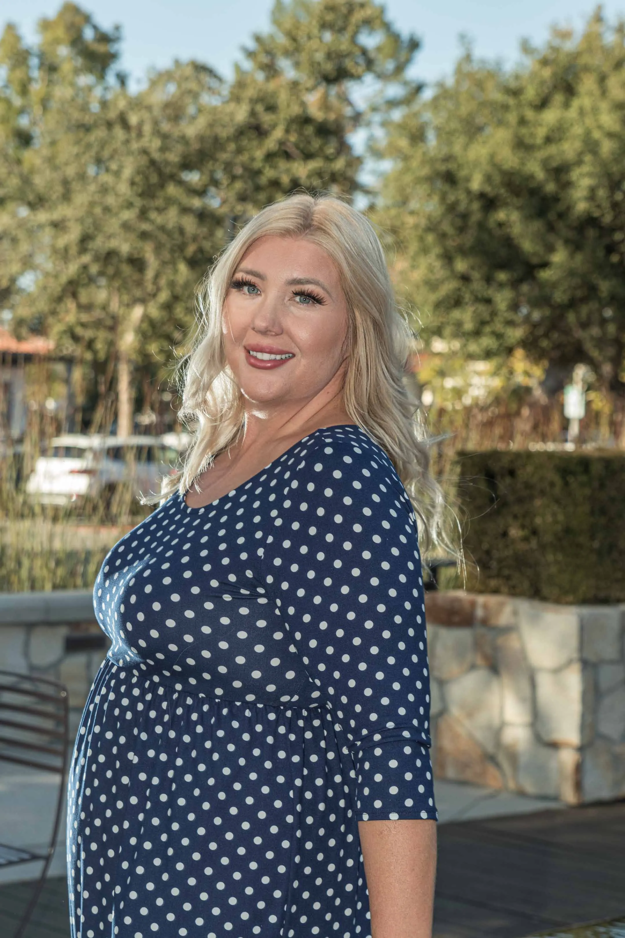 The Navy Dots Dress