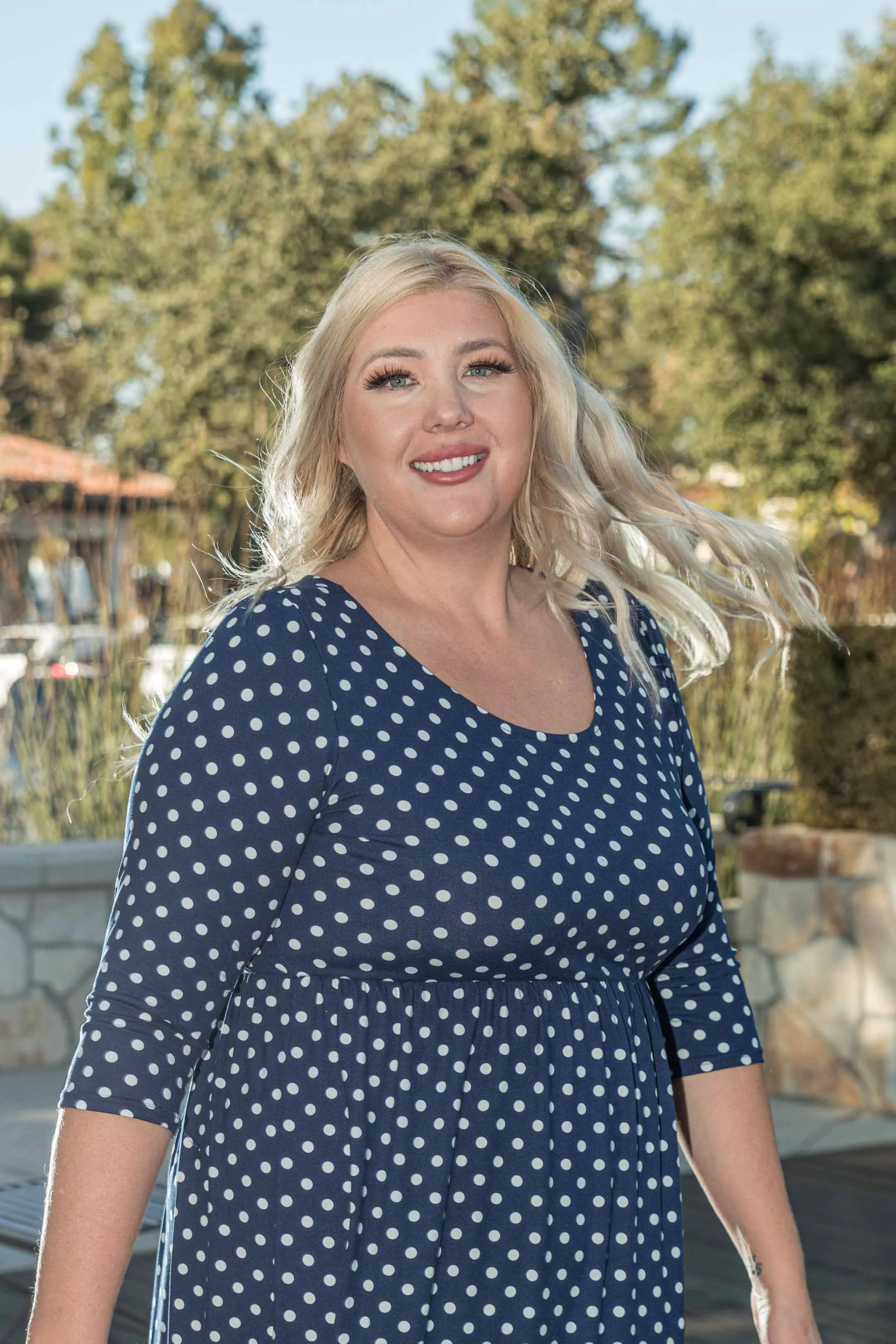 The Navy Dots Dress