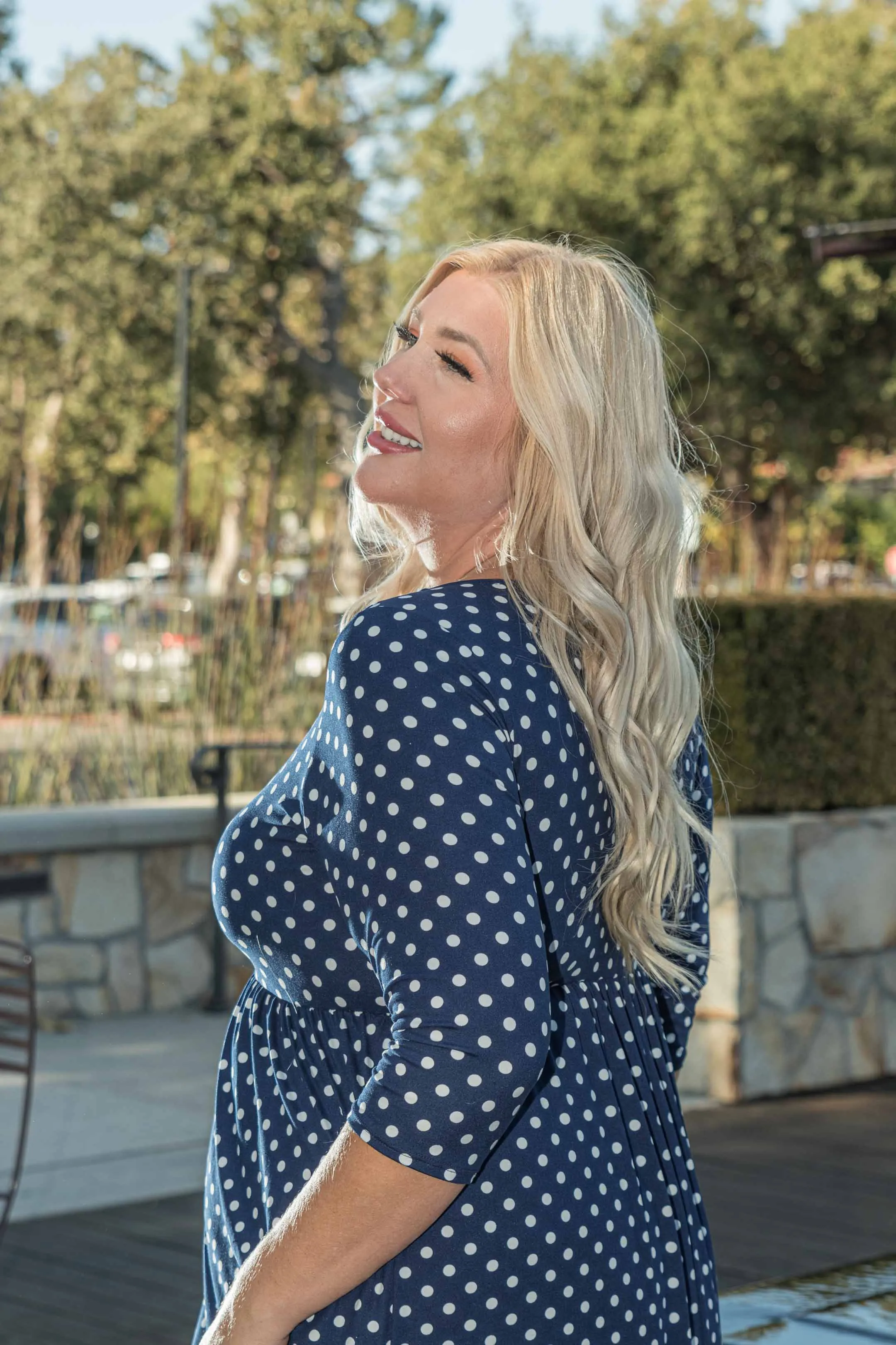 The Navy Dots Dress