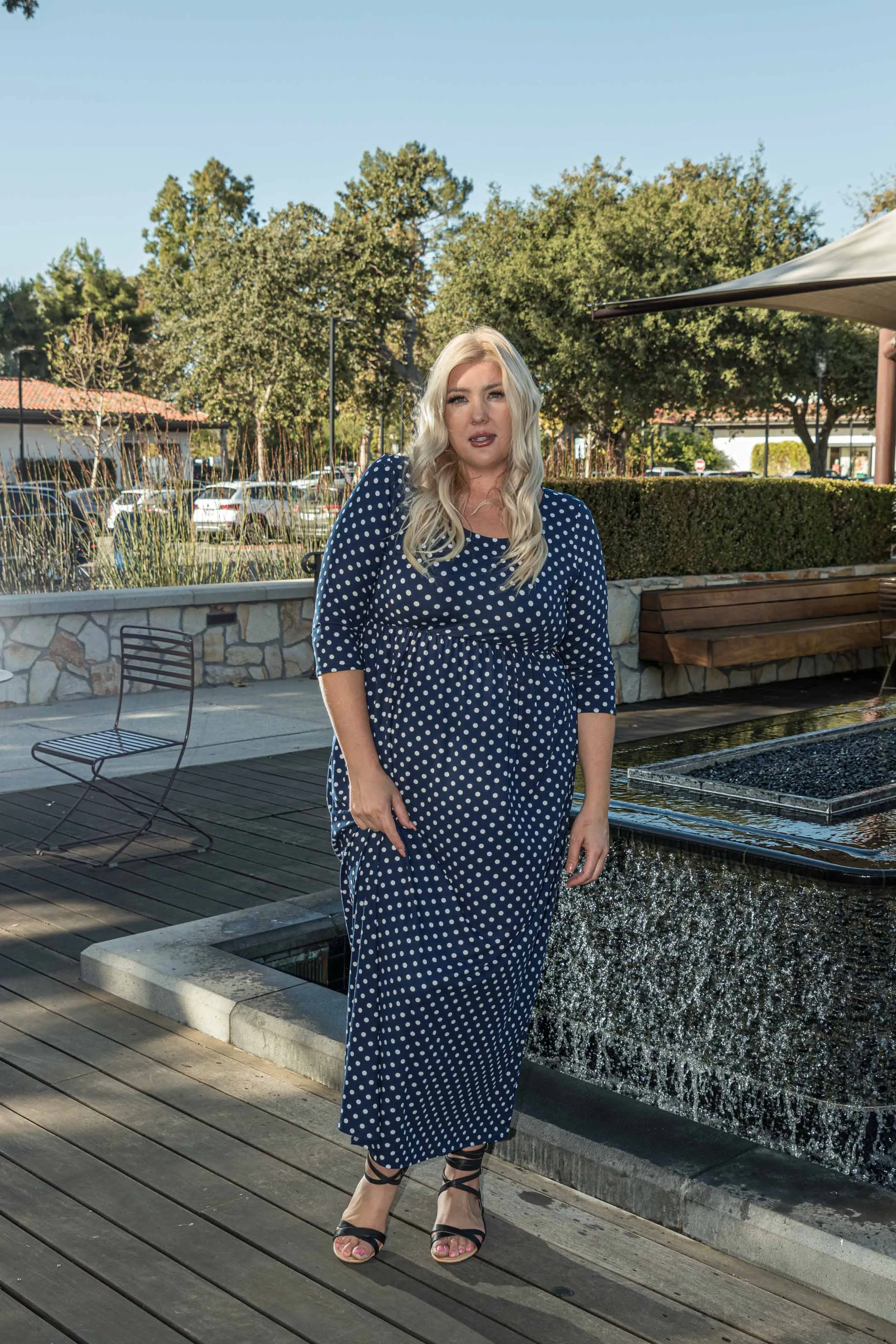 The Navy Dots Dress