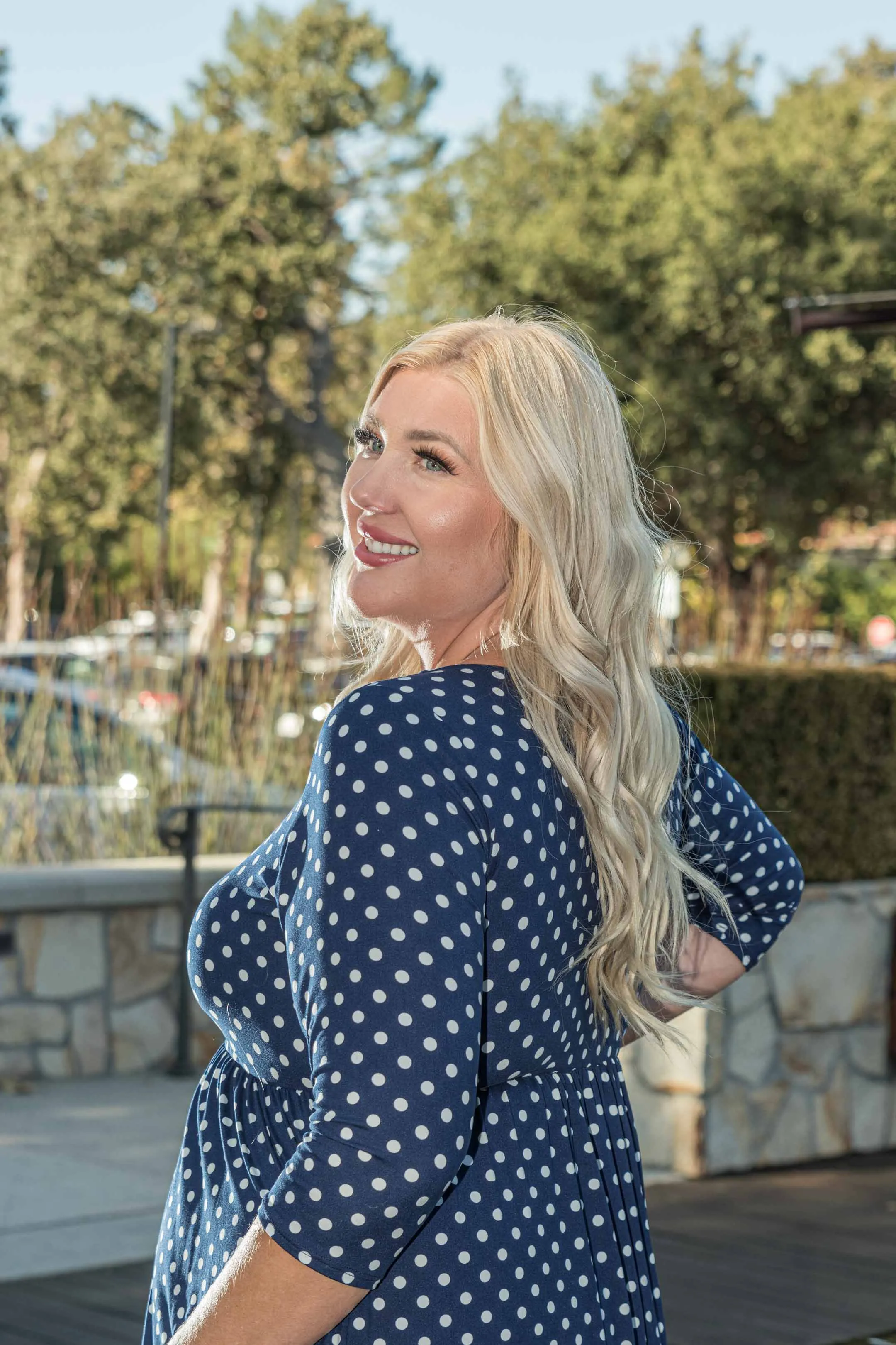 The Navy Dots Dress
