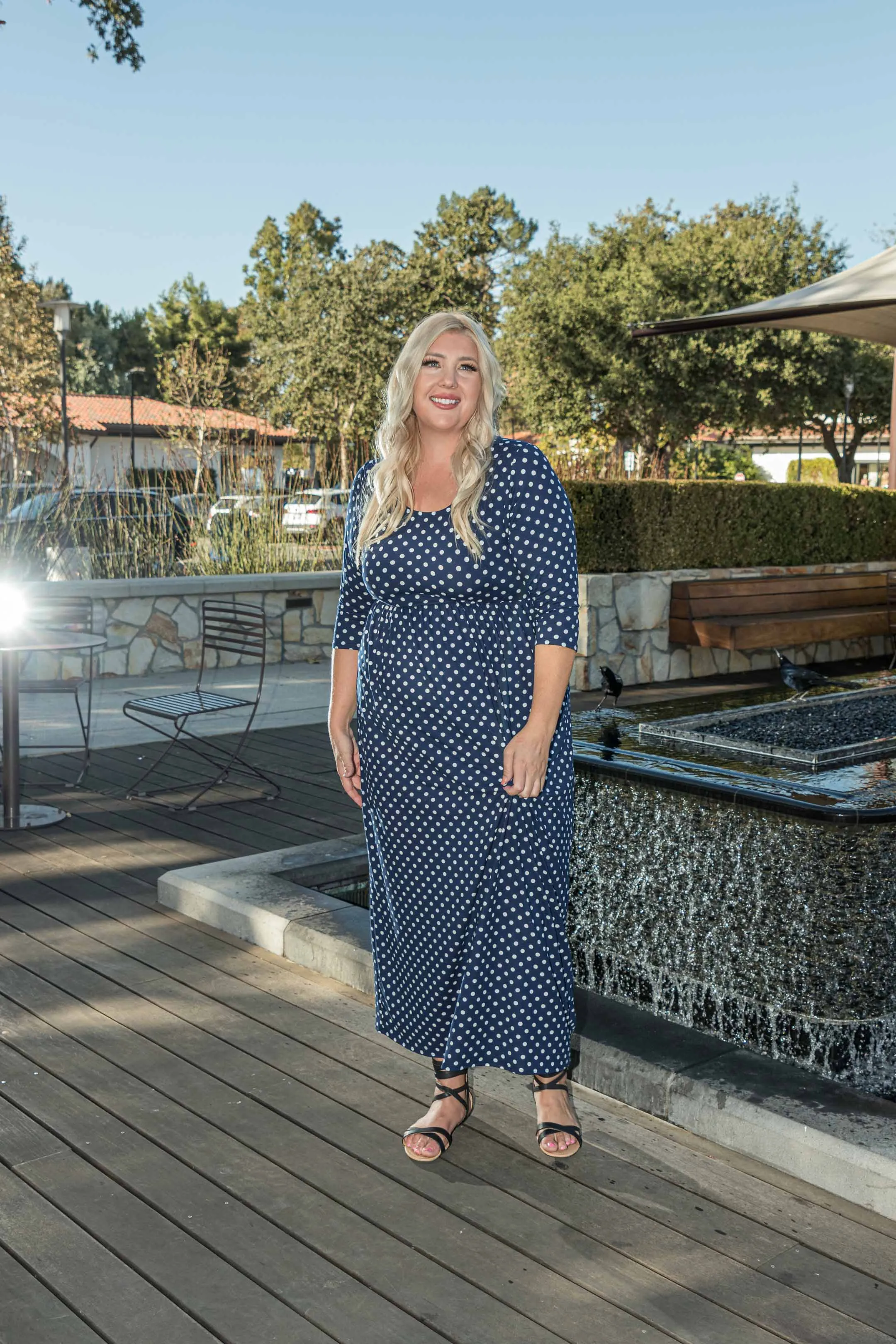 The Navy Dots Dress