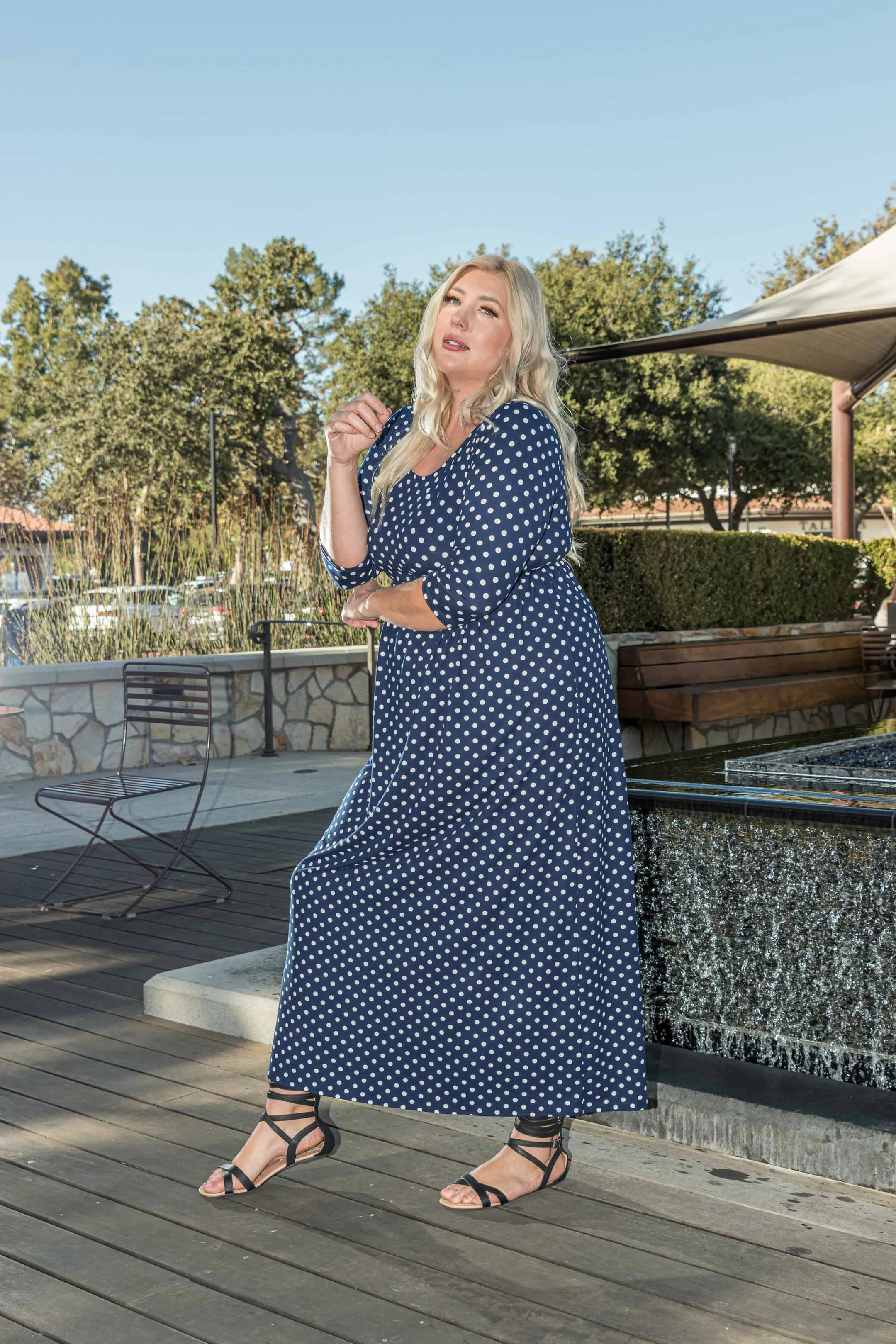 The Navy Dots Dress