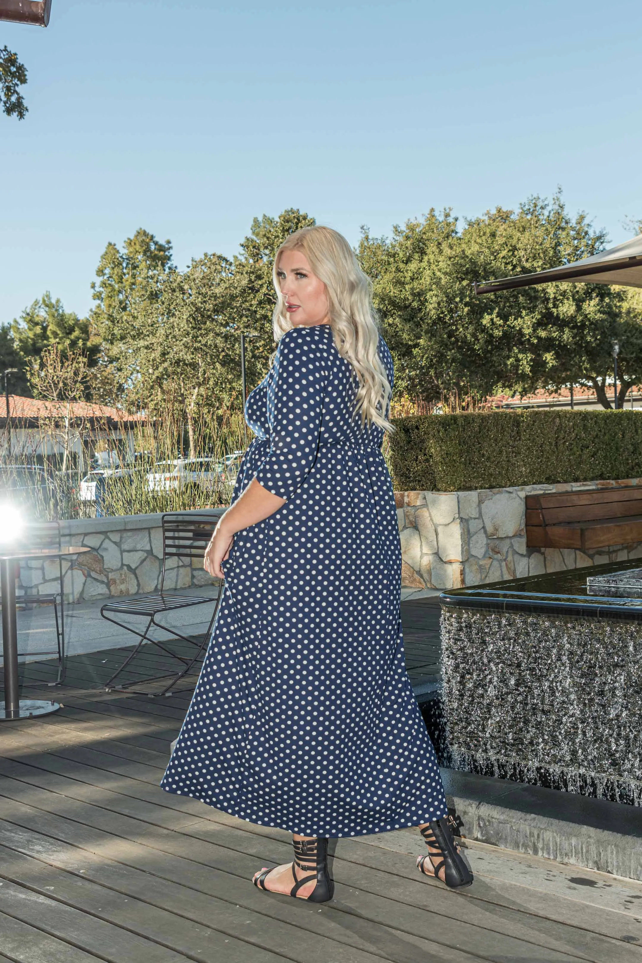 The Navy Dots Dress