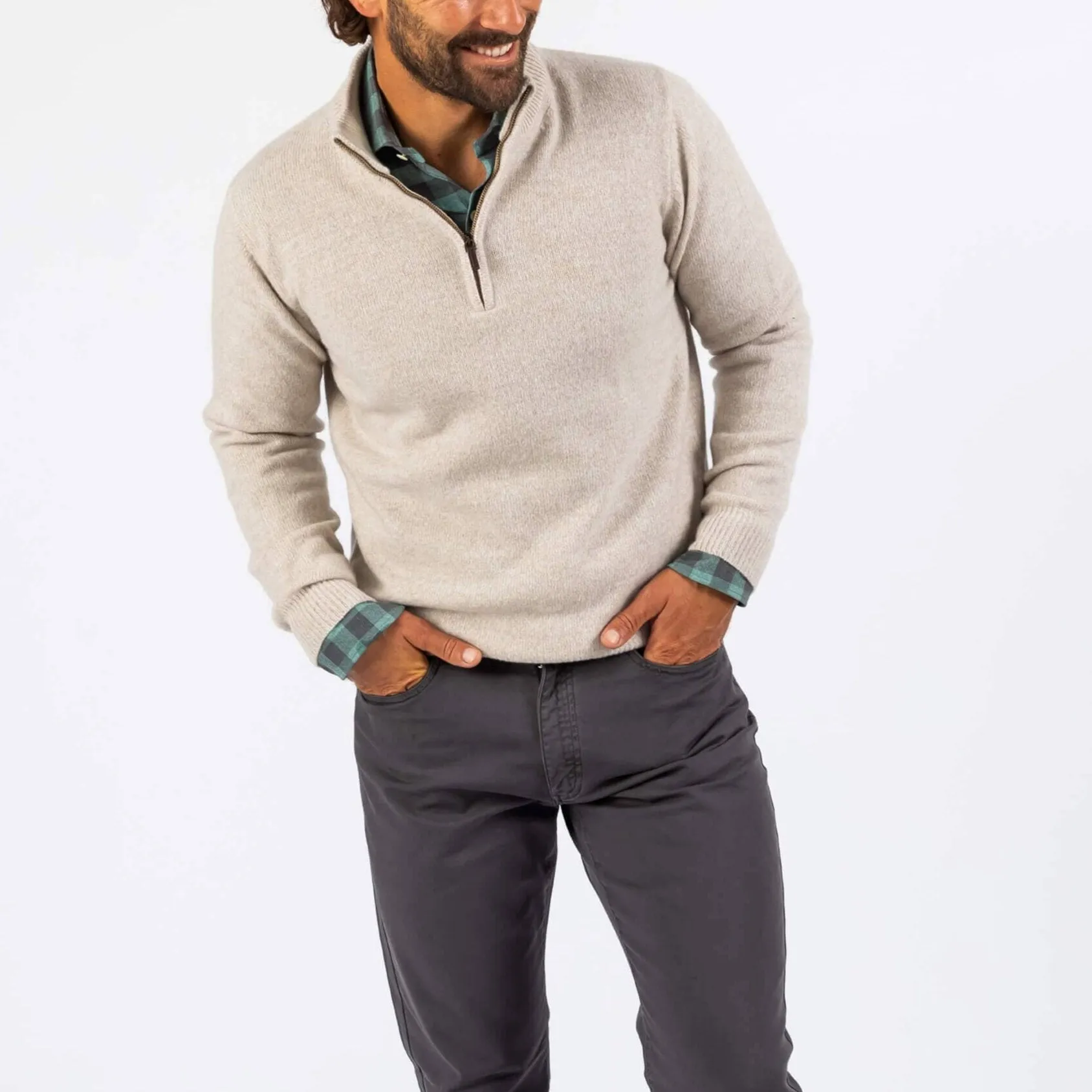 The Oatmeal Heather Ashton Quarter-Zip Sweater