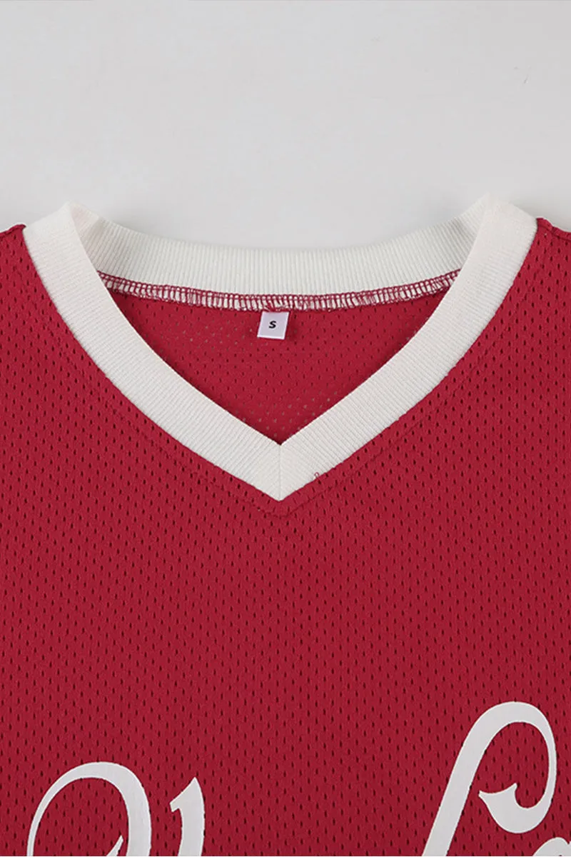 TR3047 Oversized Sporty Shirt Top